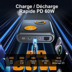 AFERIY GK03 Booster Batterie Voiture 2000A 27500mAh 12V