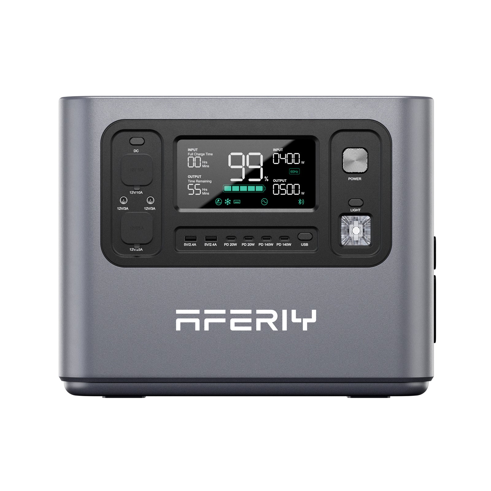 L’AFERIY P280 est une station électrique portable de 2 800 W et 2 048 Wh, dotée de 13 ports CA, CC, USB et PD à charge rapide, utilisables simultanément.