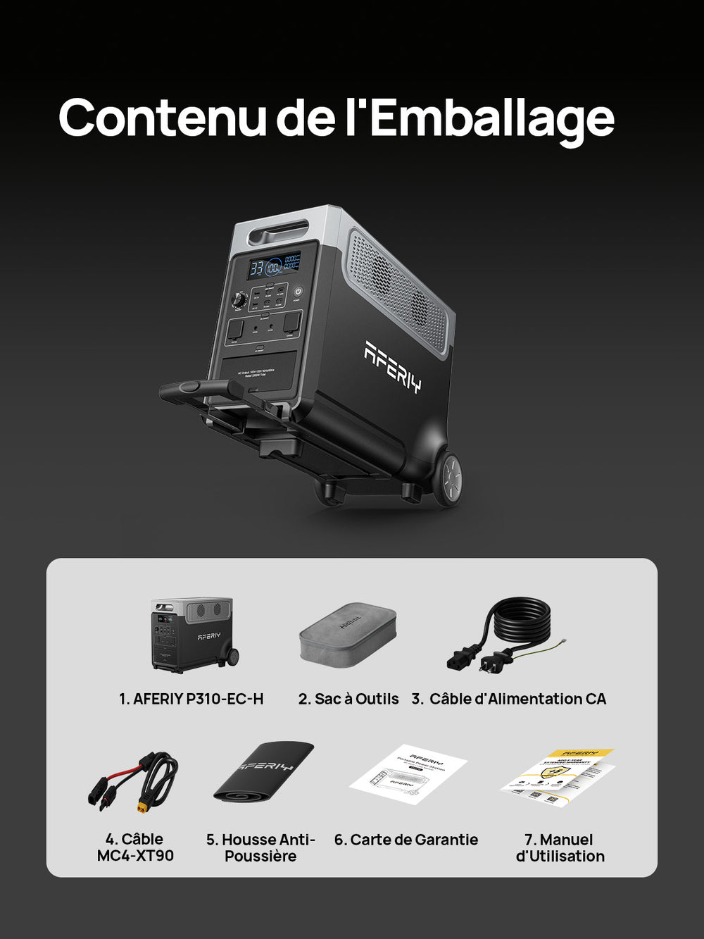 station d'énergie portable 3000w