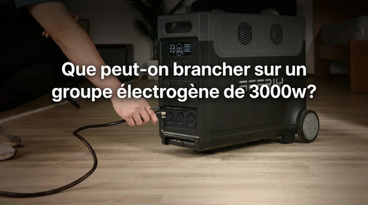 Que peut-on brancher sur un groupe électrogène de 3000w?