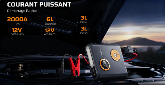 chargeur batterie booster voiture