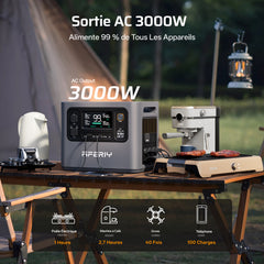 AFERIY Haven3000 P300 Station D'énergie Portable une Capacité D'extension | 3000W 2048Wh - 10240Wh