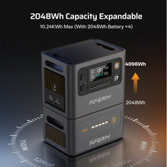 AFERIY Haven3000 P300 Station D'énergie Portable une Capacité D'extension | 3000W 2048Wh - 10240Wh