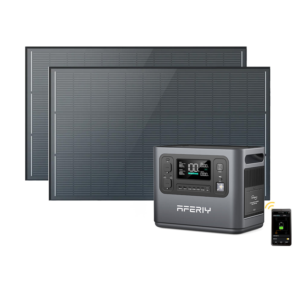 AFERIY P210 Station D'énergie Portable 2400W 2048Wh Argent