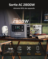 AFERIY P280 Station D'énergie Portable une Capacité D'extension | 2800W 2048Wh - 10240Wh