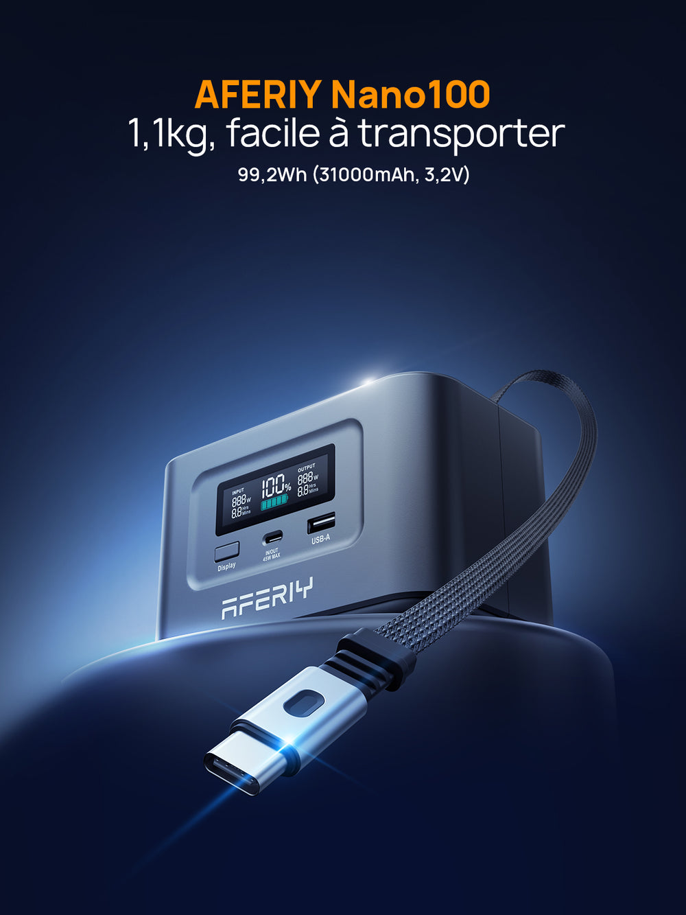 batterie externe 30000mah solaire