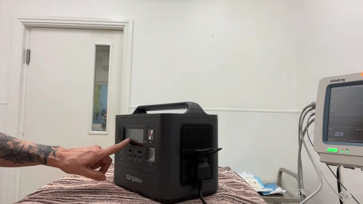 Station d'énergie AFERIY dans un cabinet vétérinaire